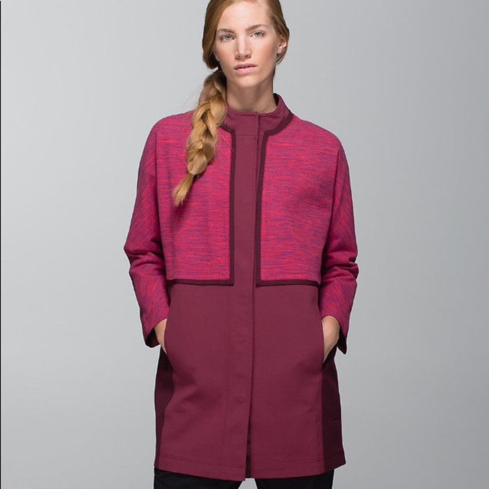 lululemon | Cocoon Car Coat in Berry